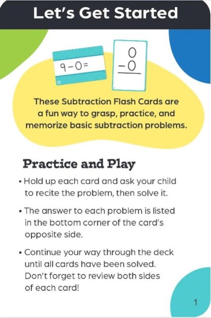 Subtraction Flash Cards (Flash Card Series)