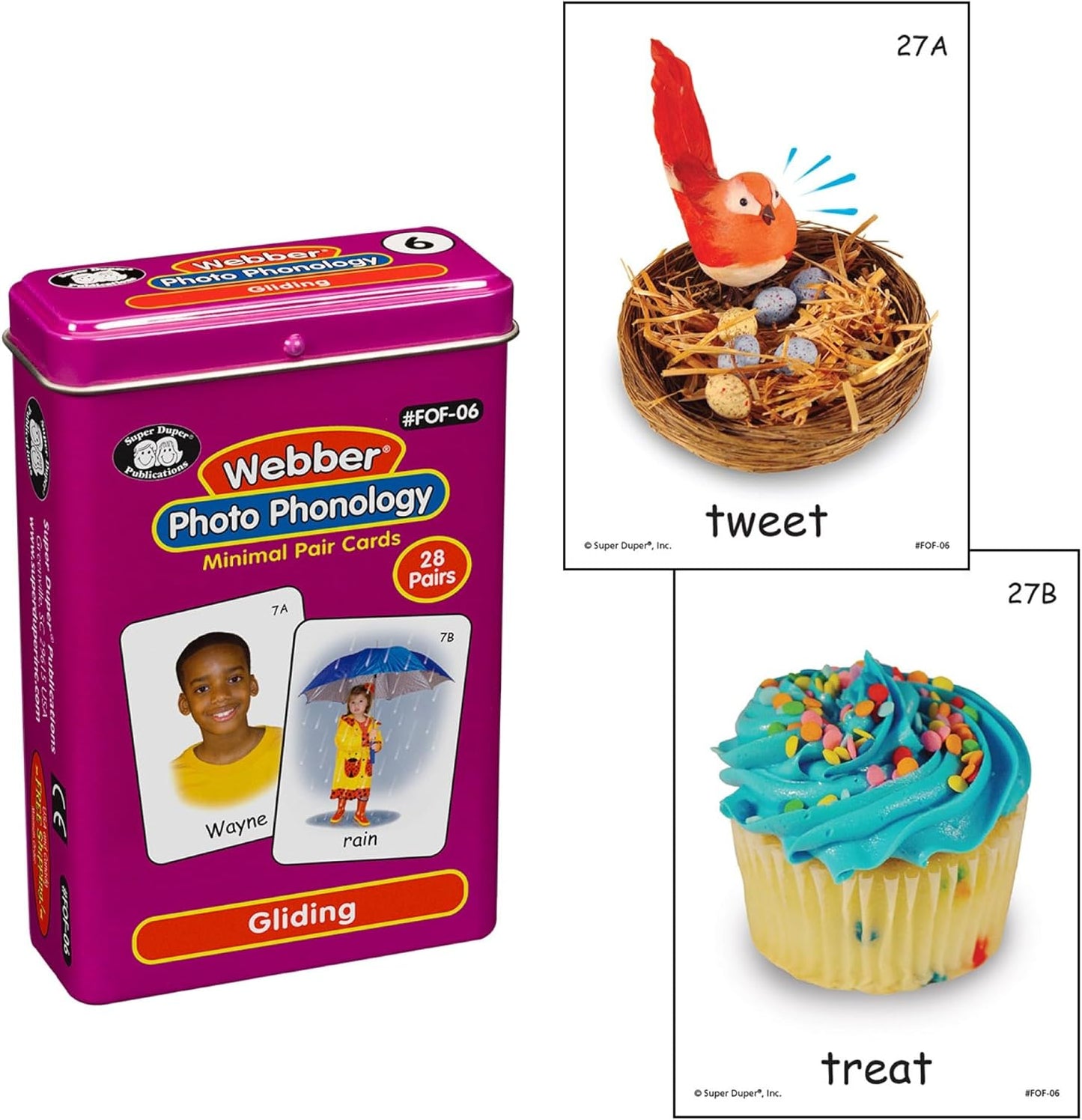 Super Duper Publications | Webber® Photo Phonology Gliding Minimal Pair Card Deck | Educational Learning Resource for Children