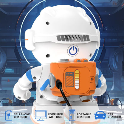 KaeKid Astronaut Robots for Kids, Smart Talking Robotic with Touch Sensor, Voice Control, Speech Recognition, Sing, Dance, Repeat and Record, Rechargeable Robot Toy for 3-8 Year Old Boys Girls