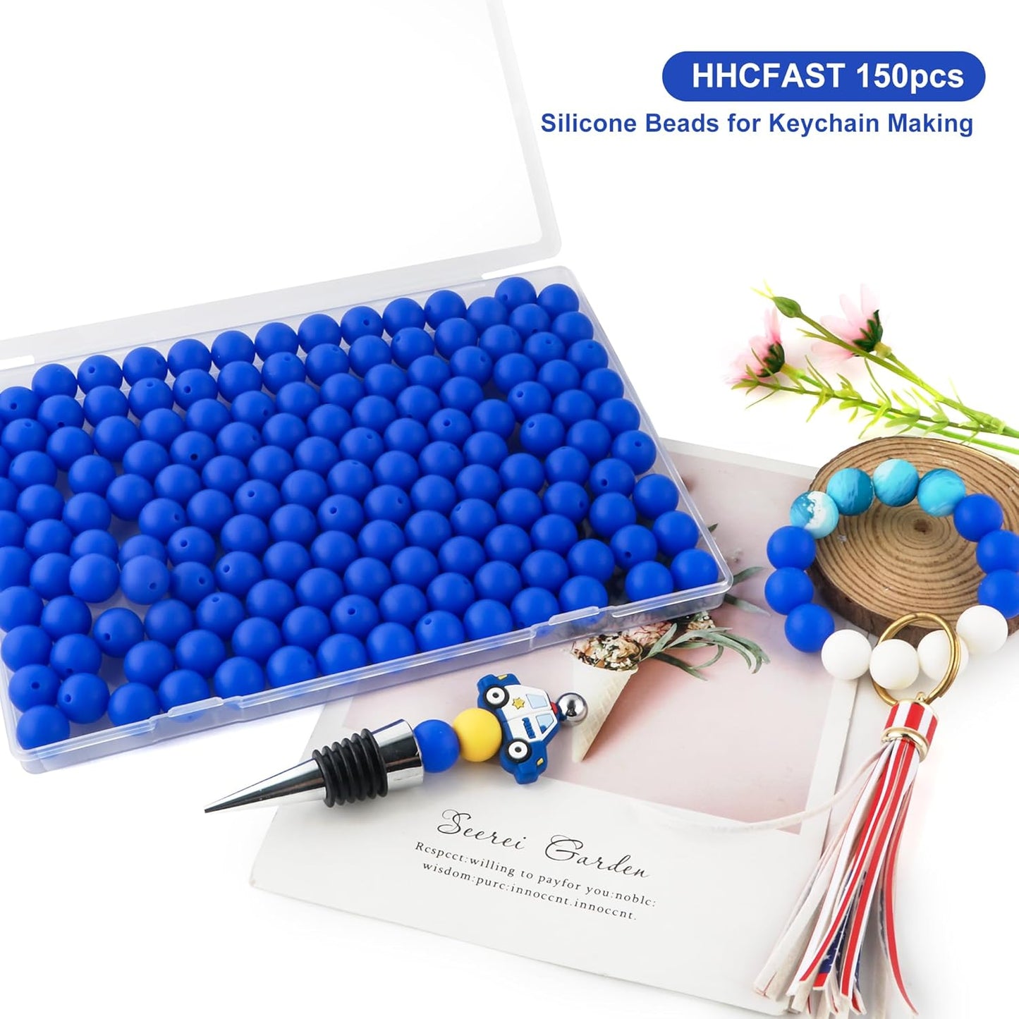65Pcs 19mm Silicone Beads for Keychain Making Bracelet Necklace, Bulk Round Silicone Beads for Pens（Christmas Green） - Colors A