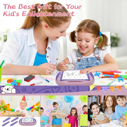 Cokzer Gift for 1-2 Year Old Girls, Toddler Girl Toys with Magnetic Letters and Numbers, Learning and Educational Toys for 1 2 Year Old, Girls Birthday (Unicorn Pink)