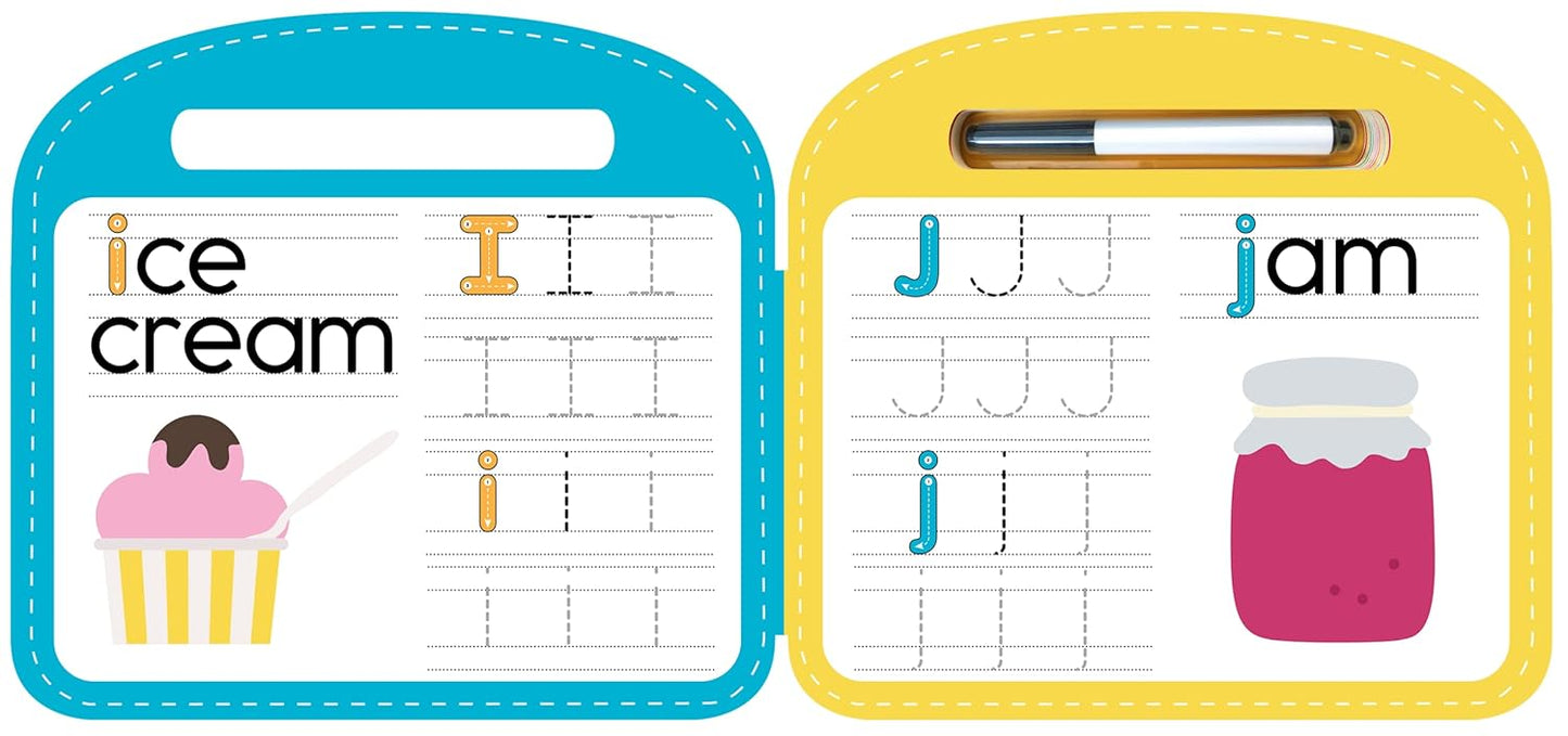 Write & Wipe ABC - Children's Illustrated Novelty Learning Board Book - Wipe Clean - Educational - Alphabet (Wipe Clean First Skills Learning Series: Includes Dry-Erase Marker)