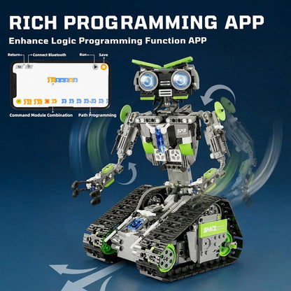 DOLIVE 5 in 1 STEM Robotics Kit, Building Block Set for Kids Ages 8-14, Remote Control and App Controlled Robot/Tank/Transporter/Scout/Engineering Vehicles, Birthday Gift for 8 9 10 11 12+ Years Old