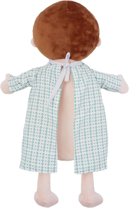 June Garden 16" Dressy Friends Bunnie - Educational Stuffed Plush Doll for Kids and Toddlers 2 Years and Up - Montessori Soft Toy Doll