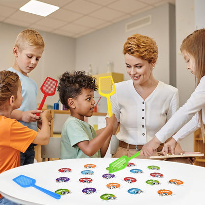 Sight Words Learning Game, Dolch Word Literacy & DIY Swat Educational Game with Dry Erase Flying Cards Montessori Spelling Toys for Kids Classroom Essentials School Supplies, Back to School