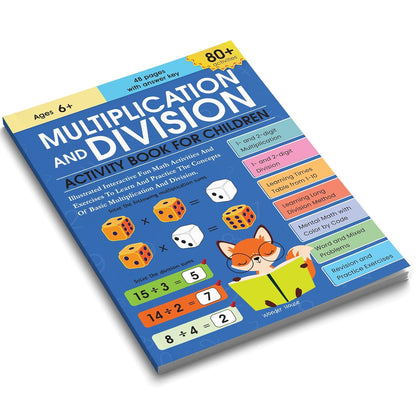 Multiplication and Division Activity Book For Children - 80+ Activities Inside