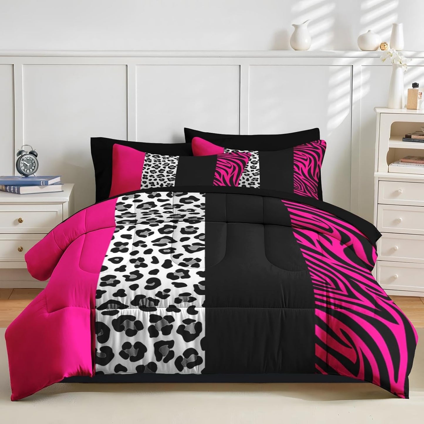 Nesker Comforter Set Twin Size, Science Lab School 5 Pcs Bedding for Kids and Adults, Medical University Chemistry Bed Sheet Sets with Fitted Sheet Pillowcase & Sham