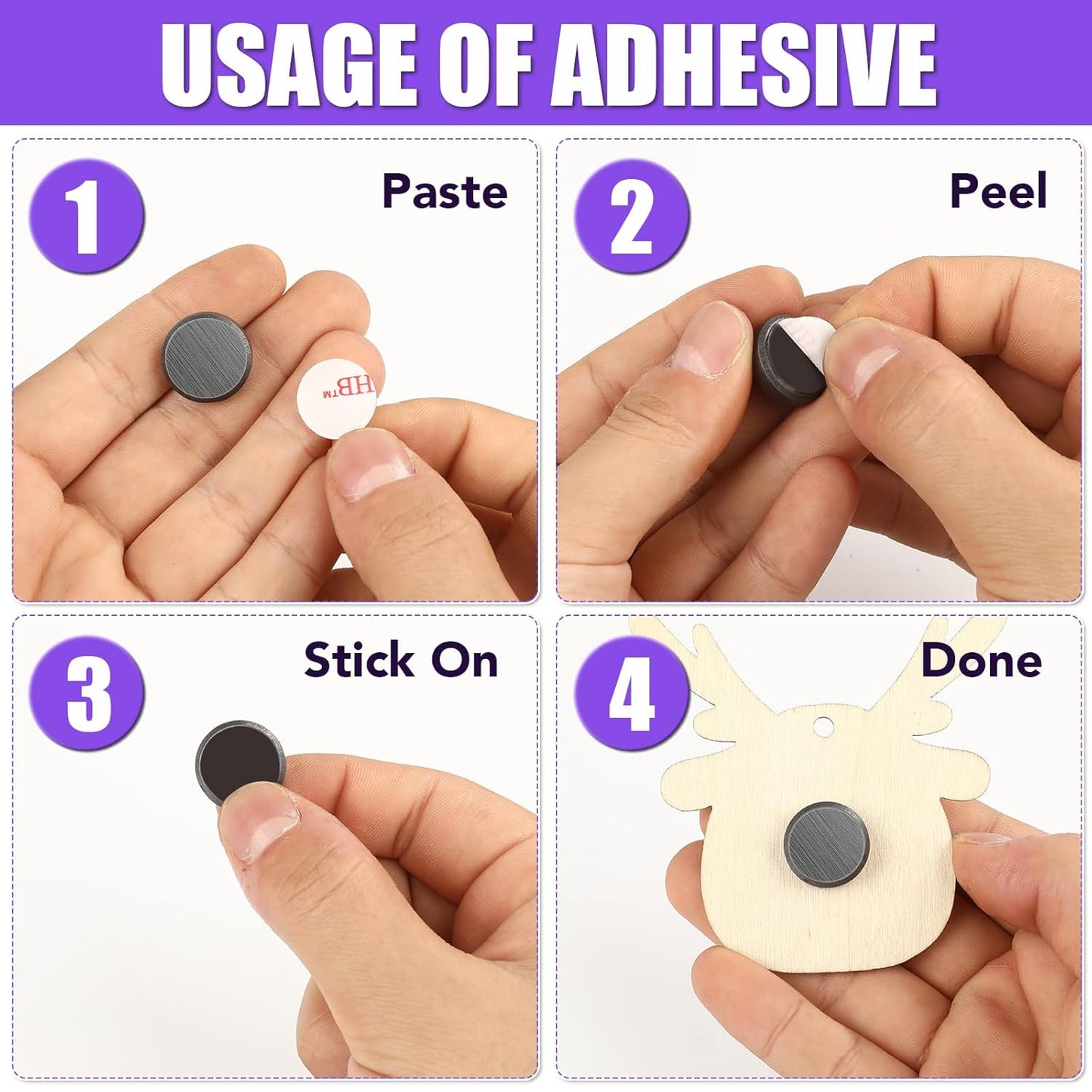 TRYMAG 55 Pack Magnets for Crafts with Adhesive Backing, 1 Inch (25mm) Ceramic Magnets Small Magnet Round Disc for Refrigerator Button DIY Cup Tiny Magnet Craft Hobbies, Science Projects