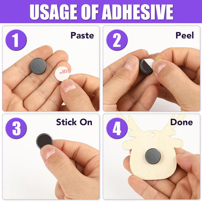 TRYMAG 55 Pack Magnets for Crafts with Adhesive Backing, 1 Inch (25mm) Ceramic Magnets Small Magnet Round Disc for Refrigerator Button DIY Cup Tiny Magnet Craft Hobbies, Science Projects