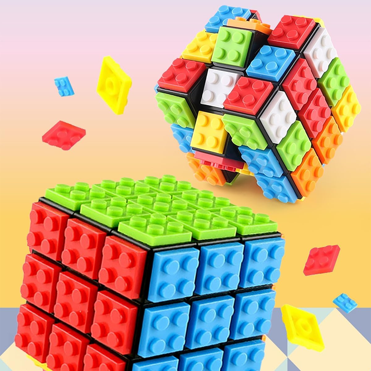AMAZA 3x3 Speed Cube Stress Relief Toys Black 3x3x3 Magic Cube Puzzles Toy Sturdy and Smooth Cubes Toy Game Puzzle Toys for Kids and Adults