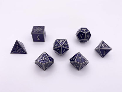 Norse Foundry Set of 7 Banshee Wail Norse Series Full Metal Polyhedral Dice RPG Math Games DND Pathfinder