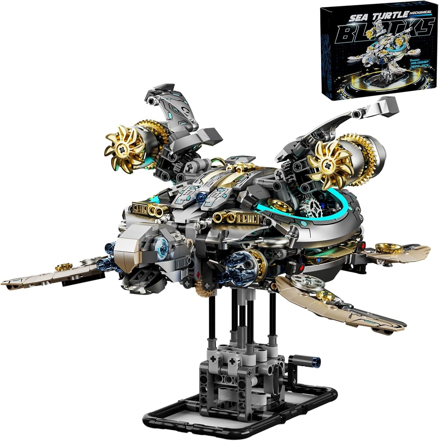 Mechanical Owl Building Blocks Engineering Construction Set for Kids and Adults Detailed Mechanical Model with Gears and Lights for Collectors