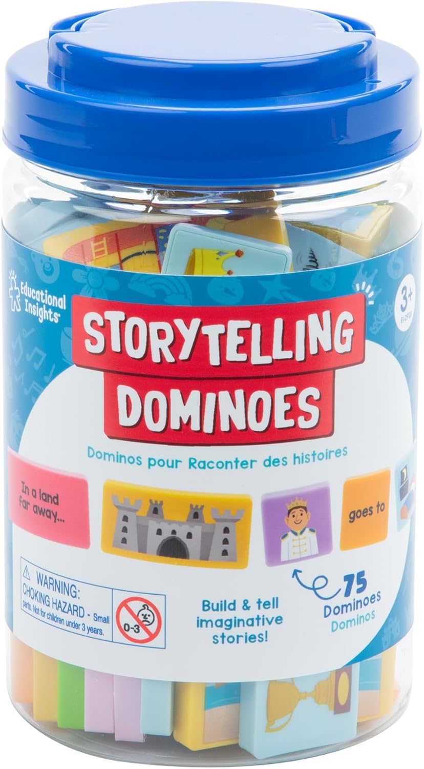 Educational Insights Storytelling Dominoes - Social Emotional Learning Activities, Interactive Story telling Toys for Kids, Create Your Own Story with Creative Prompts, Toddler Social Skills Games