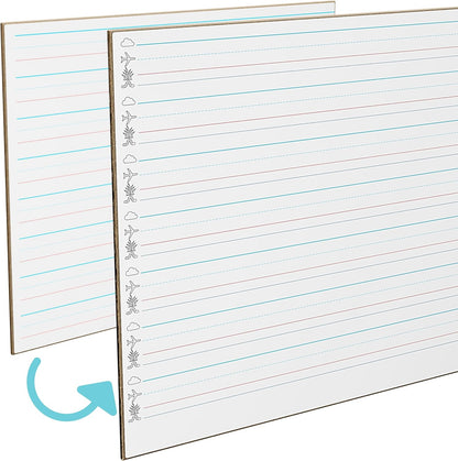 STEPUP Double Sided Whiteboard Lined Dry Erase Boards for Kids Ruled Writing Board Kindergarten Handwriting Practice Small White Boards Dry Erase Board 9x12 Dry Erase Board with Lines