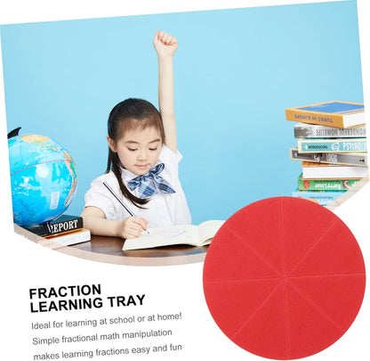 NUOBESTY 3 Sets Eva Fraction Circles Educational Cognition for Early Learning Manipulative Math Trays for Teaching Fractions Engaging Activity for Classroom Home Use