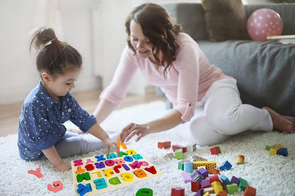Shape Puzzles Wooden Puzzles for Toddlers, Peg Puzzle Educational Shape Sorter Toys Wooden Shape Board Puzzles, Preschool Learning Educational Toy for Baby Girls Boys
