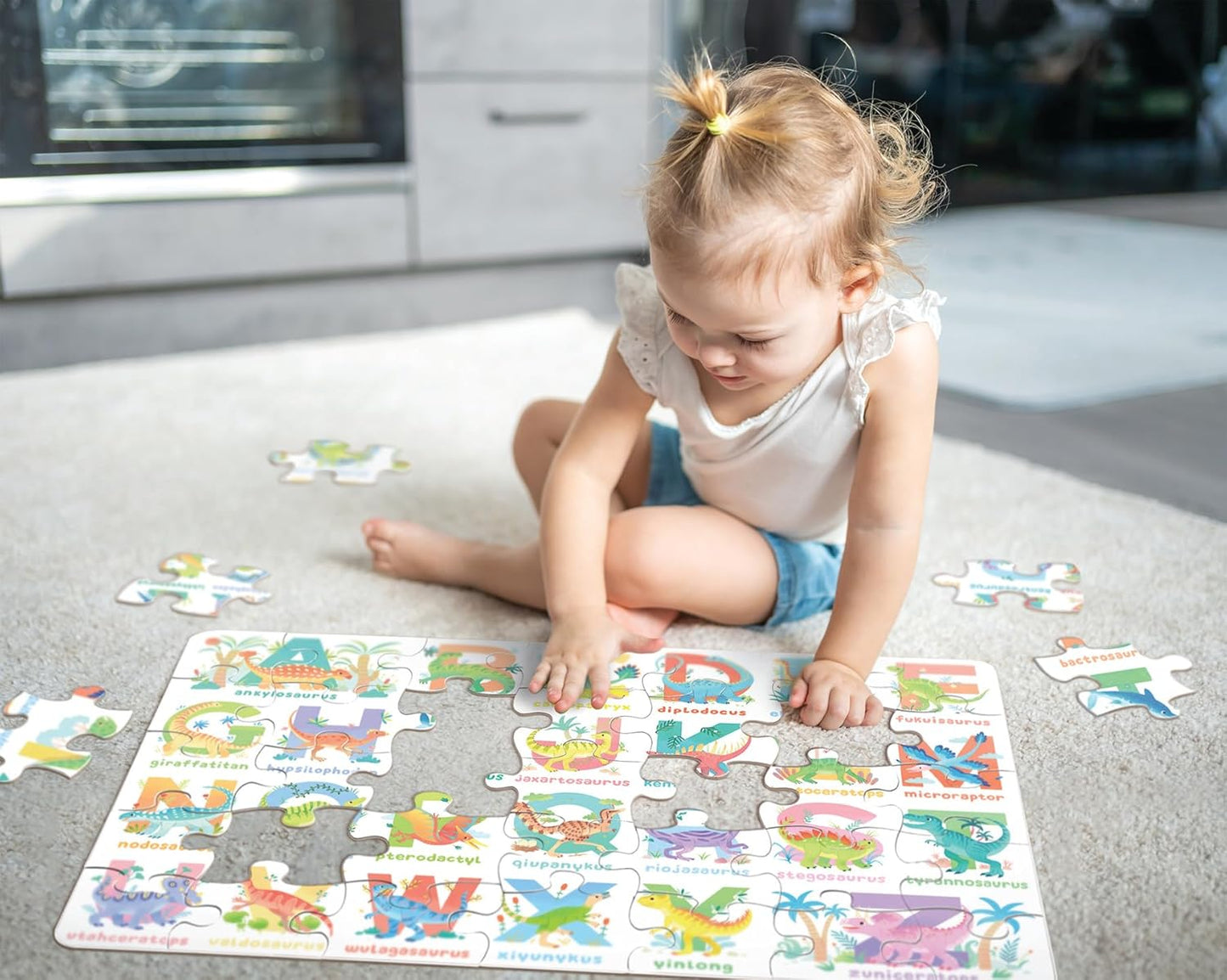 Cobble Hill Kids 35 Piece Floor Puzzle - Dinosaur Alphabet - for Ages 3 and up