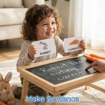 BOHS Literacy Wiz Fun Game - See and Hide Spell - Lower Case Flash Cards - Preschool Language Learning Educational Toys