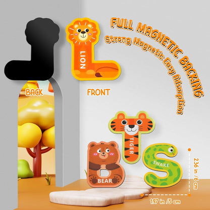 Fridge Magnets for Toddlers 1-3, Alphabet Magnets, Magnetic Alphabet Letters, ABC Magnets for Toddlers 1-3 Refrigerator, Letter Magnets for Fridge, Magnetic Toys for Toddlers 1-3