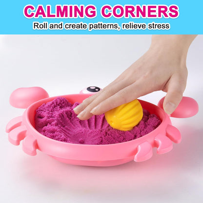 Carolart Pet Sensory bin,Dog and Cat Sandbox for Kids,Kids Play Sand Kit,Pet Play Set with Sensory Sand,Pet Care Play Set,Role Pretend Play Beach Toy Birthday Gift for Girls Boys 3 4 5 6 Years Old