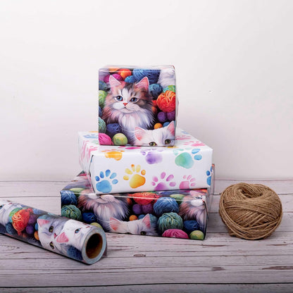 Dtiafu Reversible Building Blocks Wrapping paper Roll for Kids Boys Girls - Boys Birthday Bricks Design Gift Wrap Sheets for Baby Shower Party Craft Supplies(Total 28.5sq.ft)