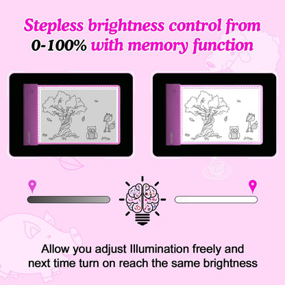 IMAGE Light Up Tracing Pad for Kids Drawing Tablet Board Children Portable Art Christmas Gift for Boys Girls Ages 6+ (Includes 10 Traceable Sheets and Two Clips), Durable & Fun Creative Toy(Blue)