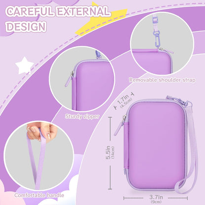 Leayjeen Kids Smartphone Case Compatible with Kikapabi/Joozfee/Prysyedawn 2.8" Touchscreen Toddler Learning Play Toy Phone,Birthday Gifts for Girls Age 3-10 Kids Toys Cell Phone-Purple(Case Only)