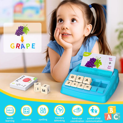 Matching Letter Games for Kids Ages 4-8,Learning & Education Toys for Preschool Boys Girls Spelling/Reading/Math Learning/Word Recognition,Birthday Gifts Educational Toys for Kindergarten Kids, Purple