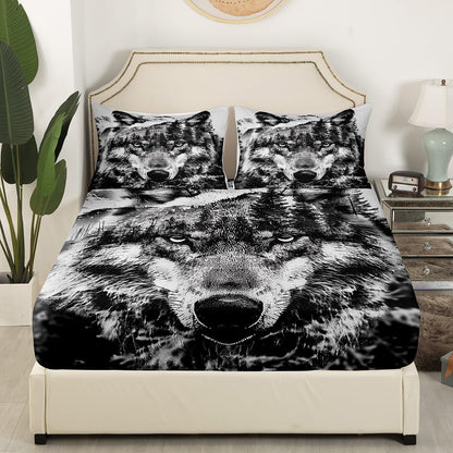 Drum Kit Fitted Sheet,Full Size Rock Music Collections Musical Instruments Theme,Soft Decorative Fabric Bedding Deep Pocket for Children Teens Young Boys Girls,with 2 Pillowcases