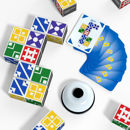 BBnote Family Matching Game for Kids & Adults, Block Puzzle Board Games for Boys & Girls Ages 6-8 8-12, 2+ Player Card Puzzles for Children 6+ Year Olds