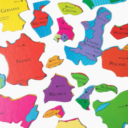 GeoToys GeoPuzzle, World Jigsaw Puzzles, 68 Pc Geography Game & Map Puzzle, Educational Games & Kids Learning Activities, Puzzle Gifts for Children Ages 6-9, Fun Learning Toys for Kids