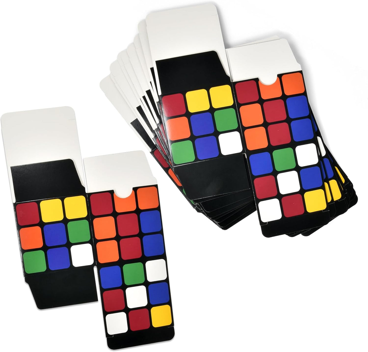 Gift Boutique 24 Pack Magic Cube Party Favor Boxes Cubes Puzzles Game Box Cardboard Gift Box Wrapping for Birthday Party Favors Supplies Decorations Fill with Candy Cupcake Goodies Prizes 3" Cubes
