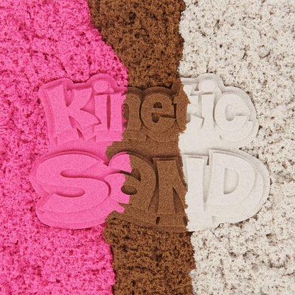 Kinetic Sand Sable Magique - Ice Cream Delices Set 454 g + 6 Tools - Create Different Hypnotizing Shapes with This Magic Sand Like Modeling Dough - Children's Toy 3 Years and Above