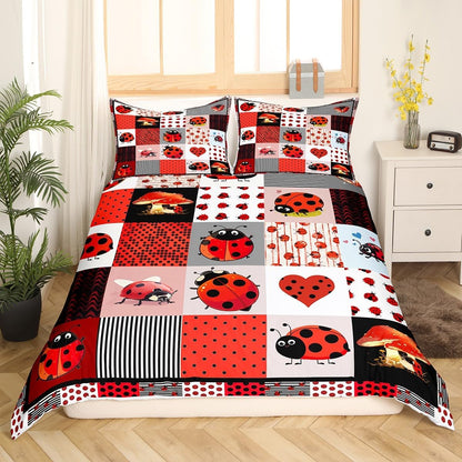 Drum Kit Duvet Cover,Kids Musical Instruments Bedding Set,Rock Music Comforter Cover for Boys Girls Room Decor,Neon Lighting Lightweight Bedspread Cover Twin Size with 1 Pillow Case(No Comforter)