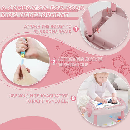 Cokzer Gift for 1-2 Year Old Girls, Toddler Girl Toys with Magnetic Letters and Numbers, Learning and Educational Toys for 1 2 Year Old, Girls Birthday (Unicorn Pink)