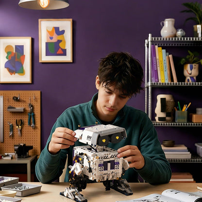 Programmable Biped Robot Technic Building Blocks Set,Remote Control＆App STEM Technic Robot Construction Kit with Movable Joints & Expression Modes,Coding Building Sets for Boys Ages 8-12