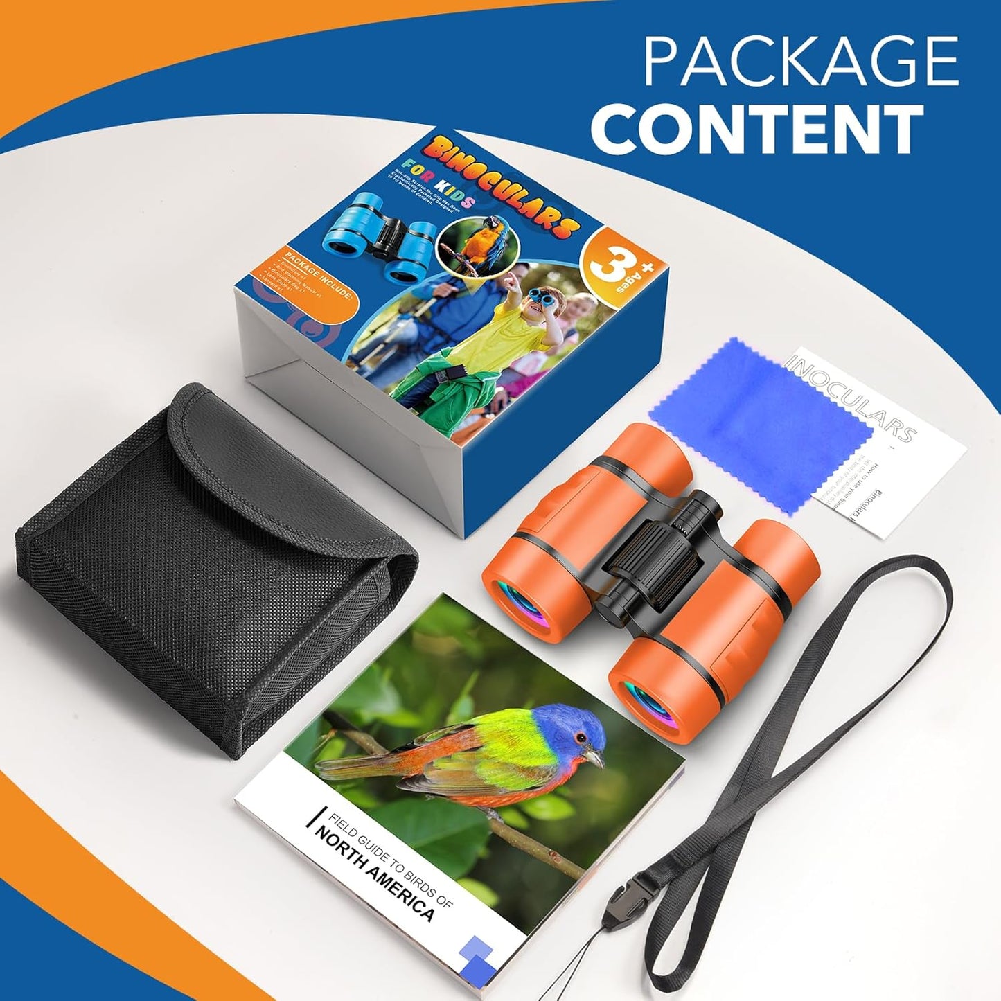 Toys for 3-7 Year Old Boys: LET'S GO! Binoculars for Kids with Bird Watching Manual Easter Birthday Gifts for 4 5 6 7 8 Year Old Boy Girls Outdoor Toy for Kid Ages 5-7 Toddler Camping Telescope