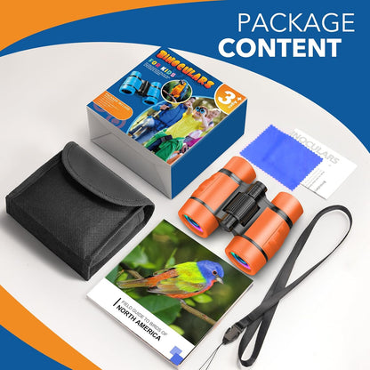 Toys for 3-7 Year Old Boys: LET'S GO! Binoculars for Kids with Bird Watching Manual Easter Birthday Gifts for 4 5 6 7 8 Year Old Boy Girls Outdoor Toy for Kid Ages 5-7 Toddler Camping Telescope