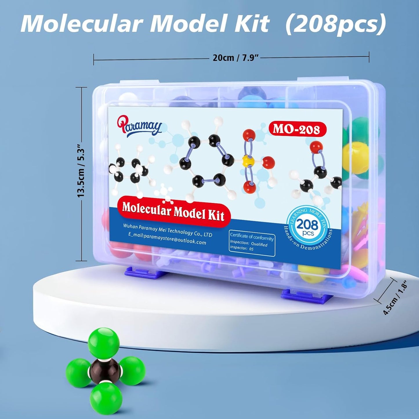 Chemistry Molecular Model Kit (136 Pcs) for Student and Teacher,Organic and Inorganic Chemical Learning Set,Motivate Enthusiasm for Learning Chemistry and Raising Space Imagination