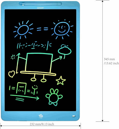 2-Pack 16" LCD Writing Tablet, Electronic Drawing Board with Stylus, One-Click Erase Reusable Doodle Board, Paperless Memo for Home School Office Gift (Pink and Blue)
