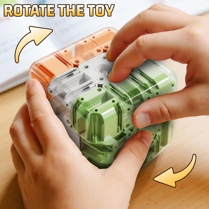 JUKUDAHU 3D Cube Puzzle Toys for Kids 3-5 5-8 8-12 with Ball, Educational Brain Teaser Color Matched Game, Family Board Game Fidget Toys Birthday Gift for Boys Girls 3 4 5 6 7 8 9 10+ Years Old Teens