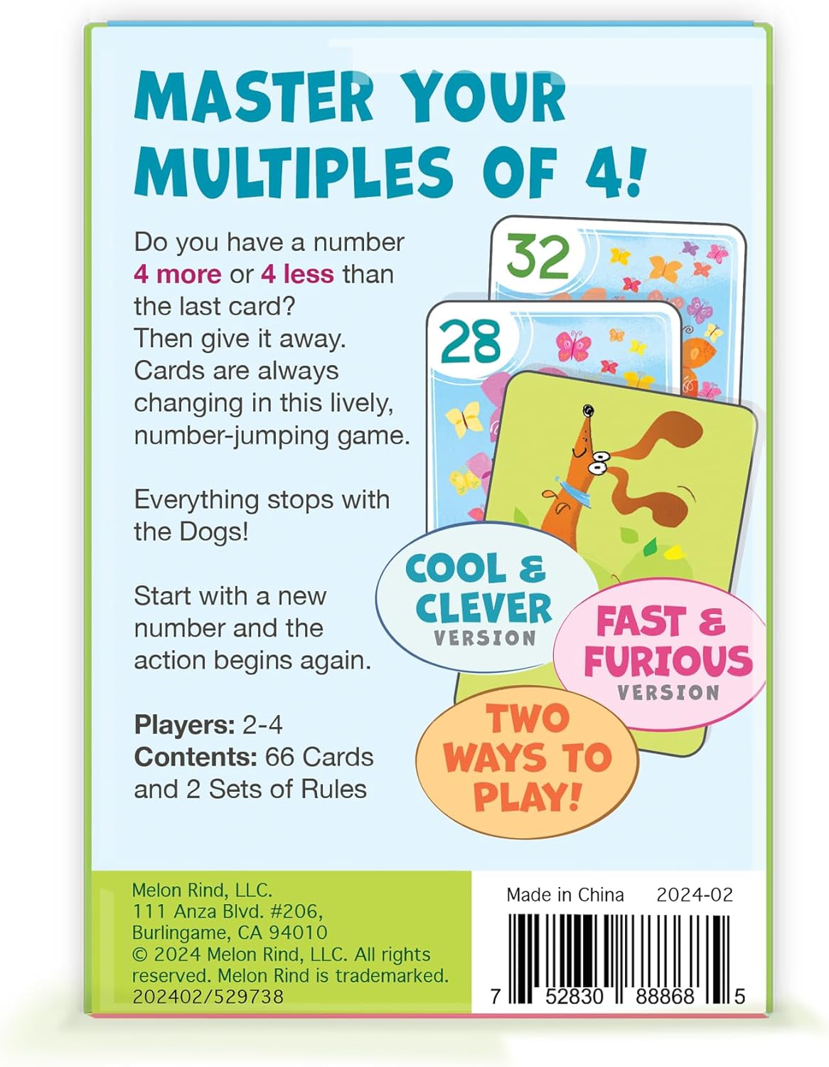 Melon Rind Jump 1, Math Game for Kids Learning Adding and Subtracting by 1, Lively, Card Game, Quick Activity for Boosting Math Confidence, Easy Screenless Fun, Perfect for Kindergarteners, Ages 5+