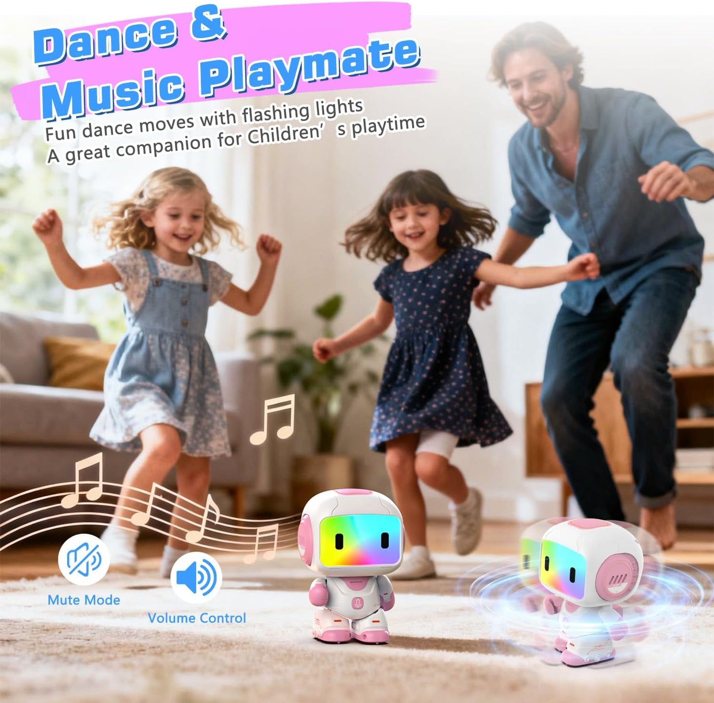 Robot Toy for Kids,Remote Control Robots with Smart Interactive Dancing, Programmable Toy, Rechargeable Robots Toys for Age 3-8 Year Old Boys and Girls Christmas Birthday Gift Present Blue