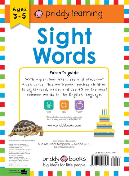 Wipe Clean Workbook: Sight Words (enclosed spiral binding): An Introduction to Sight Words with Practical Exercises To Do Again and Again (Wipe Clean Learning Books)