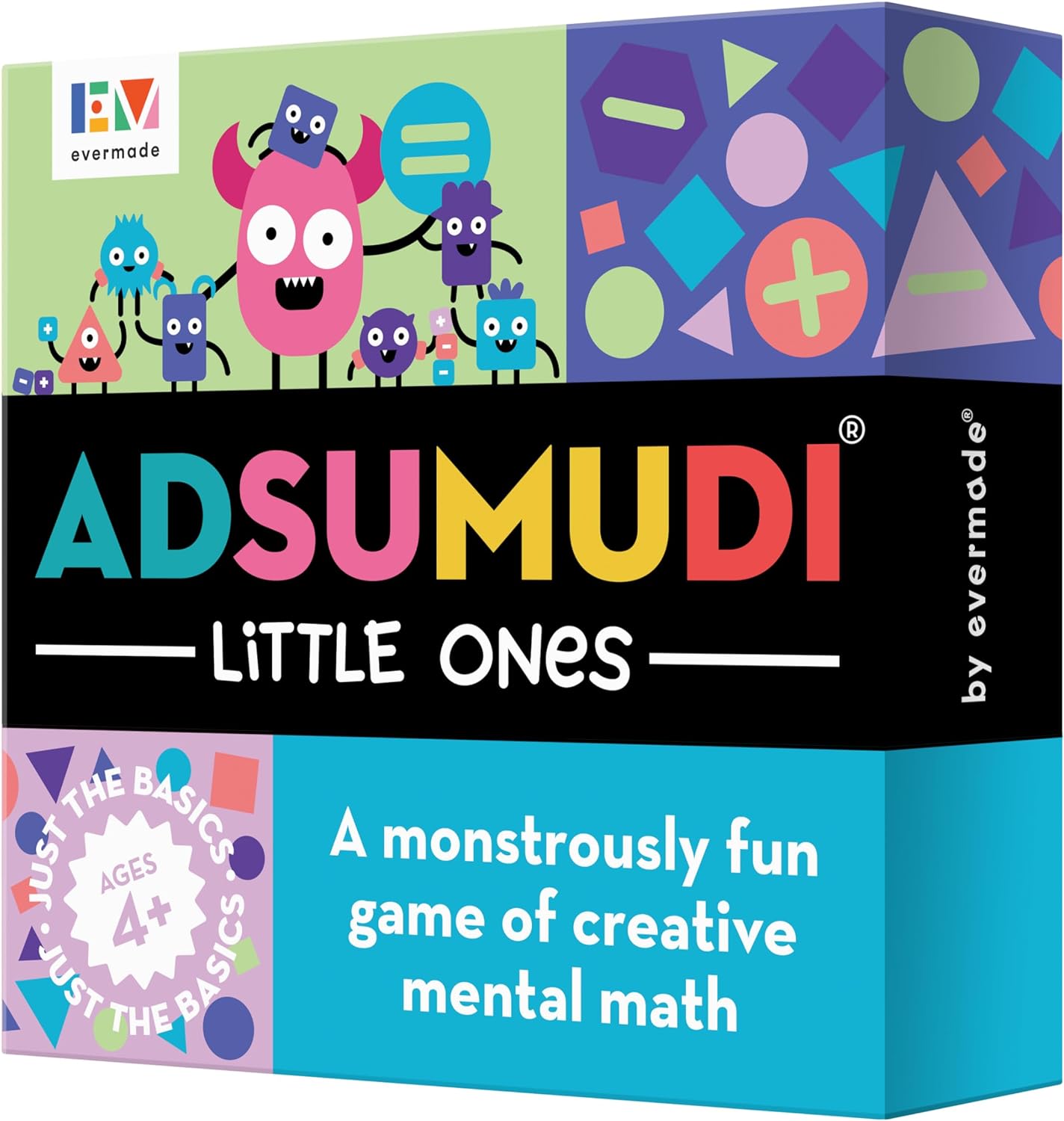 Evermade Adsumudi Math Game - Little Ones - The Adorably Fun Game for Clever Kids to Grow Their Addition, Subtraction and Mental Math Skills - Great for Ages 4 and Up