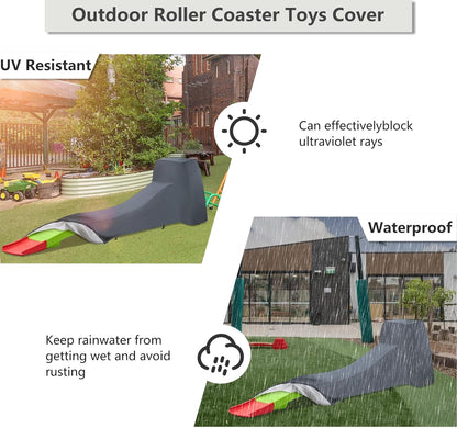 Toddler Roller Coaster Cover for Kids Up & Down Roller Coaster ,Waterproof Dust Proof Anti-UV Outdoor Roller Coaster Toys Cover,Cover only