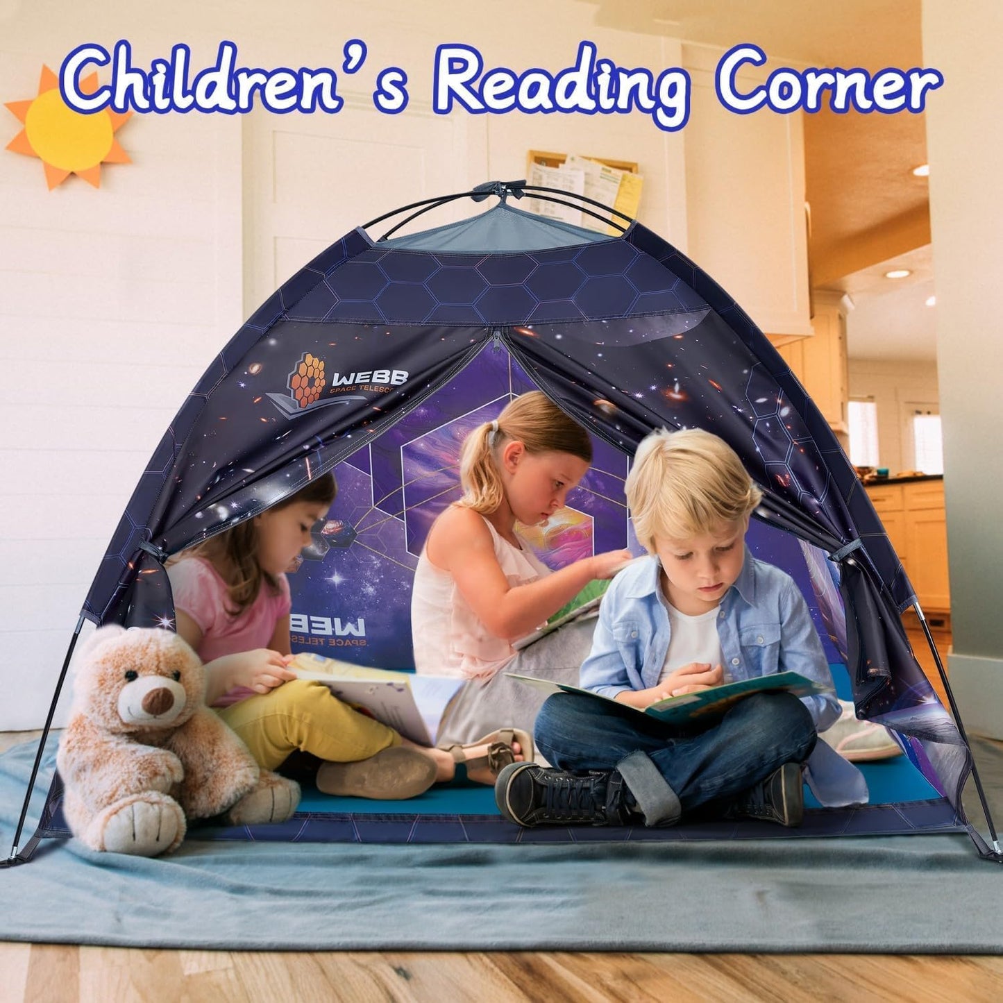 Mnagant James Webb Space Telescope Kids Play Tent Indoor & Outdoor for Boys and Girls(61" x 61" x 45")