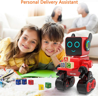 okk Robot Toy for Kids, Smart RC Robots for Kids with Touch and Sound Control Robotics Intelligent Programmable, Robot Toy with Walking Dancing Singing Talking Transfering Items for Boys Girls (White)