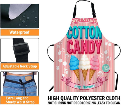 WONDERTIFY Science Education Sketch Apron,Laboratory Chemistry Book Equation Loupe Beaker Flask Glass Bib Apron with Adjustable Neck for Men Women,Suitable for Kitchen Cooking Chef Grill Bistro Apron