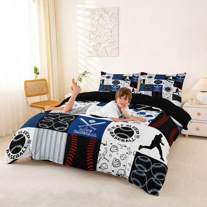 Drum Kit Duvet Cover,Kids Musical Instruments Bedding Set,Rock Music Comforter Cover for Boys Girls Room Decor,Neon Lighting Lightweight Bedspread Cover Twin Size with 1 Pillow Case(No Comforter)